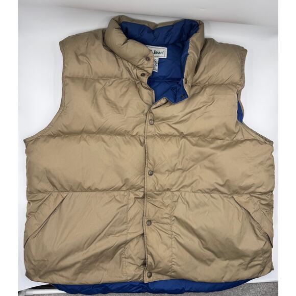L.L. Bean Mens Goose Down Button Down Vest XXL - Picture 2 of 6